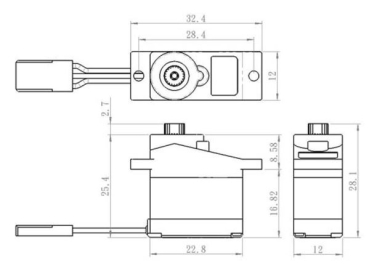 SH-0253+ Servo Savöx SH-0253+ 12mm 18/22N
